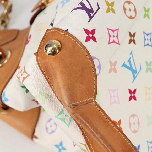 LOUIS VUITTON Monogram Multicolor Ursula Tote Bag White M40123 LV Auth 142693V - Picture 4 of 16